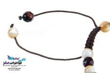 دستبند طلا و سنگ - طرح هندسی