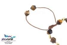 دستبند طلا و سنگ - طرح الماس