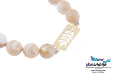 دستبند طلا و سنگ - طرح خوشه گندم