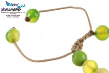 دستبند طلا و سنگ - طرح برگ
