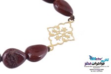 دستبند طلا و سنگ - طرح اسلیمی