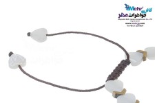 دستبند طلا و سنگ - طرح تاج و قلب