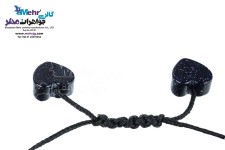 دستبند طلا و سنگ - طرح عاشقانه