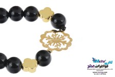 دستبند طلا و سنگ - طرح برف