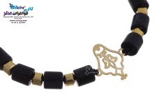 دستبند طلا و سنگ - طرح اسلیمی