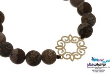 دستبند طلا و سنگ - طرح اسلیمی