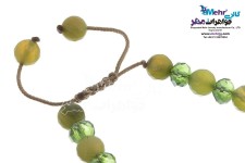 دستبند طلا و سنگ - طرح گل
