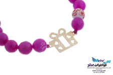 دستبند طلا و سنگ - طرح کادو