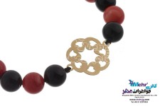 دستبند طلا و سنگ - طرح قلب