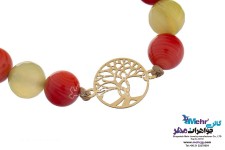 دستبند طلا و سنگ - طرح درخت