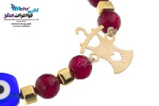 دستبند طلا و سنگ - طرح چوب لباسی