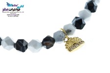 دستبند طلا و سنگ - طرح تاج