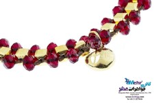 دستبند طلا و سنگ - طرح سیب