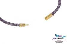 دستبند طلا و چرم - طرح گربه
