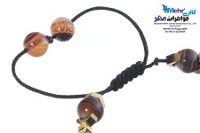 دستبند طلا و سنگ - طرح پرنده و شاخه