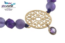 دستبند طلا و سنگ - طرح اسلیمی