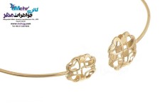 دستبند النگویی طلا - طرح شبدر چهار برگ