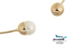 دستبند النگویی طلا - طرح مروارید نشان