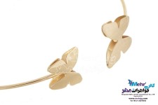 دستبند النگویی طلا - طرح پروانه