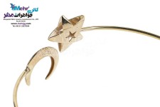 دستبند النگویی طلا - طرح ماه و ستاره