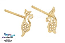 گوشواره طلا - طرح گربهی اشرافی
