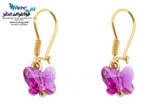 گوشواره طلا - سنگ سواروسکی پروانه