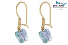 گوشواره طلا - سنگ سواروسکی پروانه