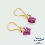 گوشواره طلا - سنگ سواروسکی پروانه