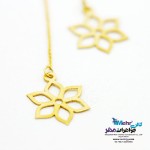 گوشواره طلا - طرح گل شش پر