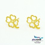 گوشواره طلا - طرح شبدر چهار برگ