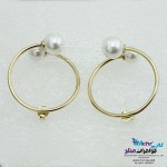 گوشواره طلا - طرح مروارید نشان