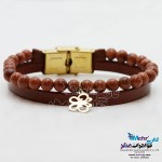 دستبند طلا و سنگ - طرح پروانه