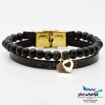 دستبند طلا و سنگ - طرح قلب