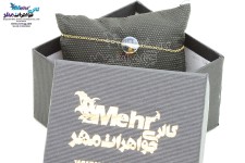 دستبند طلا - طرح حباب هفت رنگ