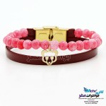 دستبند طلا و سنگ - طرح خرس