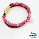 دستبند طلا و سنگ - طرح گل