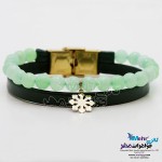 دستبند طلا و سنگ - طرح برف