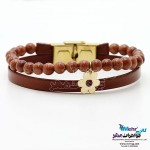 دستبند طلا و سنگ - طرح گل یاسمن
