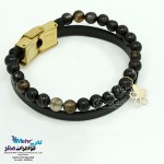 دستبند طلا و سنگ - طرح گل