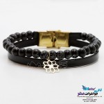 دستبند طلا و سنگ - طرح اسلیمی