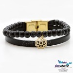 دستبند طلا و سنگ - طرح برف