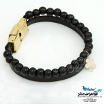 دستبند طلا و سنگ - طرح گل