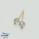 گوشواره طلا - طرح حباب هفت رنگ