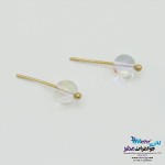 گوشواره طلا - طرح حباب هفت رنگ