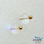 گوشواره طلا - طرح حباب هفت رنگ