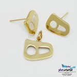 نیم ست طلا - آویز و گوشواره - طرح ه نیمانی