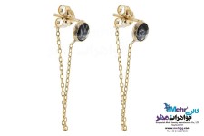 گوشواره طلا - طرح سنگ مشکی