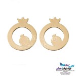 نیم ست طلا - آویز و گوشواره - طرح انار