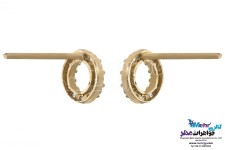 نیم ست طلا - آویز و گوشواره - طرح هندسی