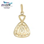 نیم ست طلا - آویز و گوشواره - طرح هندسی